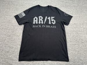 Nine Line Shirt Mens Extra Large Black AR-15 Back in Brass Military Veteran USA